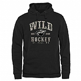 Men's Minnesota Wild Black Camo Stack Pullover Hoodie,baseball caps,new era cap wholesale,wholesale hats